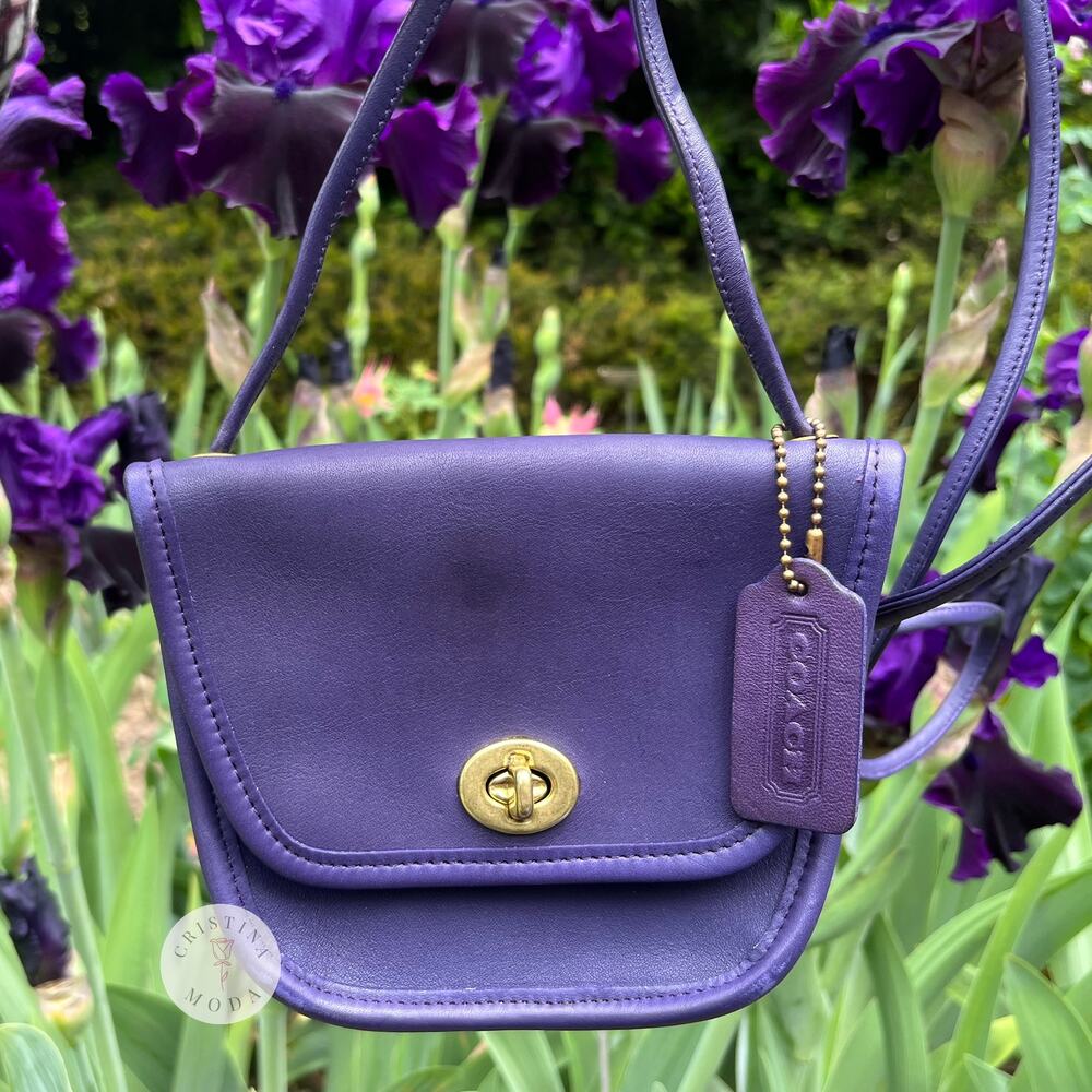 Vintage Coach Everett Bag 9934 Purple USA 1990's